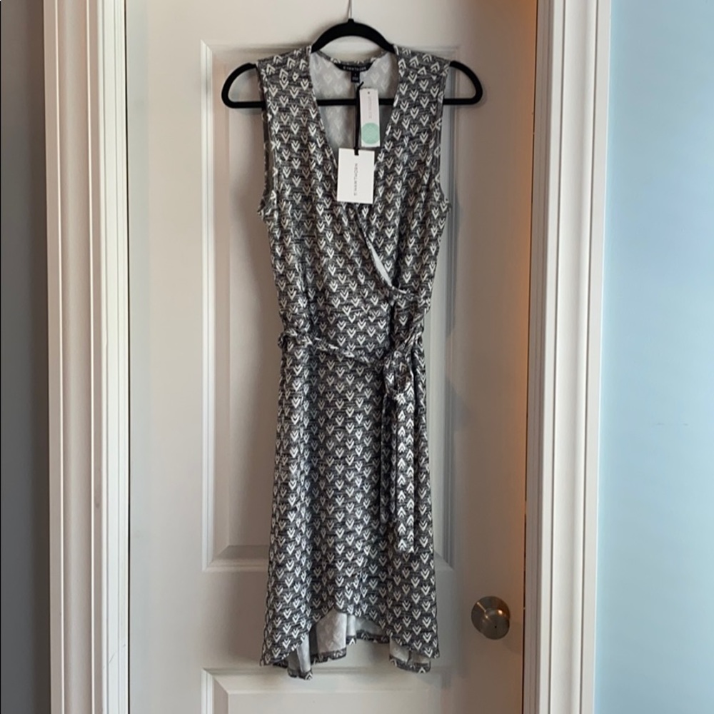 Faux wrap knit dress NWT